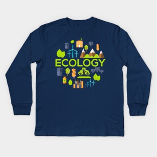 ecology concept Kids Long Sleeve T-Shirt